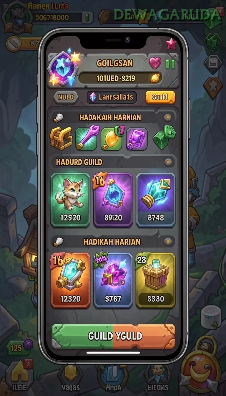 Cuplikan layar COLOKSGP — menu navigasi